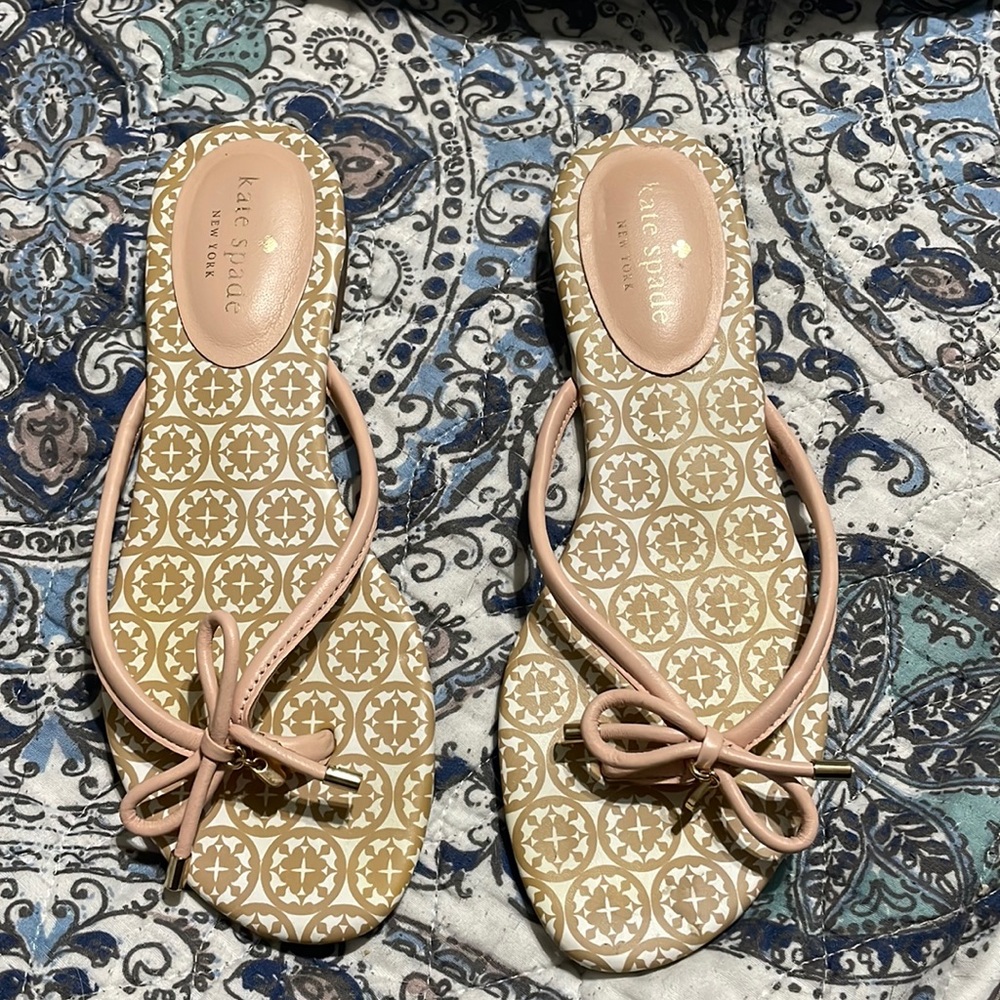 Pink Bow Kate Spade Flip Flops